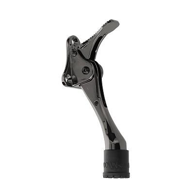 Стопер за врата 14 см, черен, с краче за освобождаване