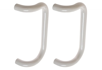 Алуминиева дръжка за алуминиева или PVC врата L-300 мм, двустранна бяла