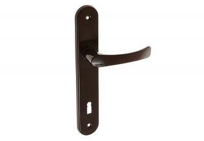 Дръжка за врата 90мм об.ключ кафява