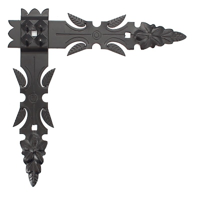 Черен кован ъгъл  60см x 46см x50мм