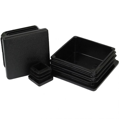 Квадратни тапи PVC черни